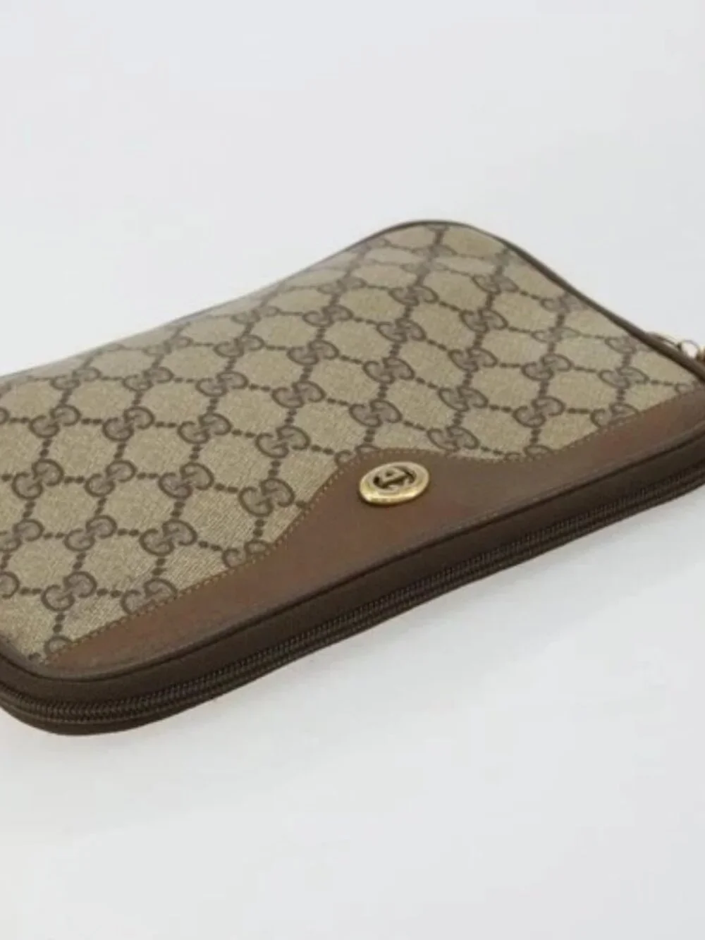 GUCCI GG Supreme Shoulder Bag PVC Beige Gold 119 02 068 Auth 182214 - Picture 6 of 16